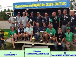 Podium Championnat de France Clubs 2013